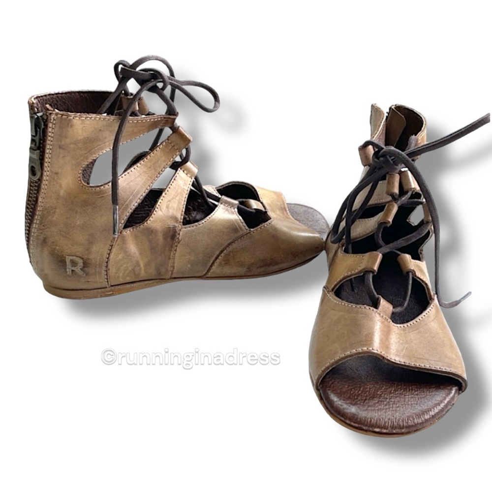 NWT Bed Stu Roan Women’s Winnie Leather Strappy Gladiator Sandal Size 6 In Tan - Picture 7 of 12
